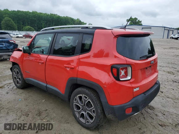 2017 Jeep Renegade Limited с VIN ZACCJADB9HPE39831, выставлен на аукционе Copart как лот 56572495 с пробегом 71 416 миль миль и Списание • Salvage title. История ставок и продаж доступна на DreamBid. Изображение 2.