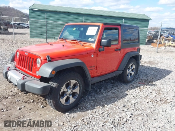 2015 Jeep Wrangler Sport with VIN 1C4AJWAG7FL582721, listed as a IAAI auction lot 41989505 with 102,961 mi miles. Bid and sale history available at carsss.com. Image 17.
