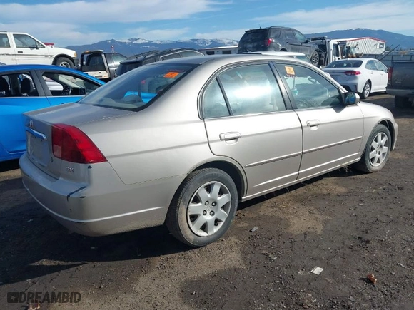 2001 Honda Civic EX with VIN 2HGES25771H573560, listed as a IAAI auction lot 41561405 with 201,475 mi miles. Bid and sale history available at carsss.com. Image 4.