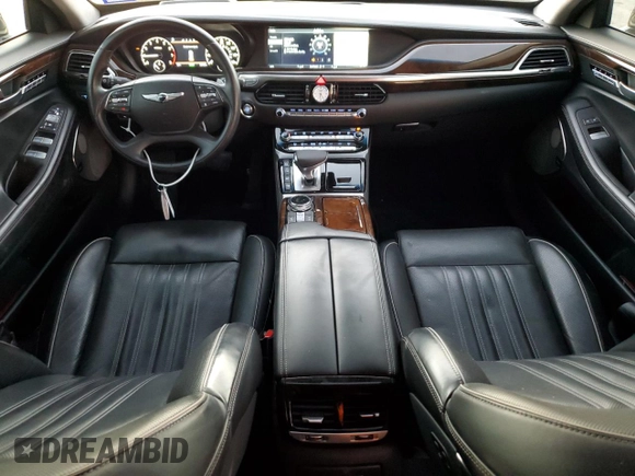 2018 Genesis G90 Premium z VIN KMHG34JA7JU039128, wystawiony jako Copart lot #80633884 z przebiegiem 64 753 mil mil oraz Szkody całkowita. Historia ofert i sprzedaży dostępna na DreamBid. Obrazek 8.