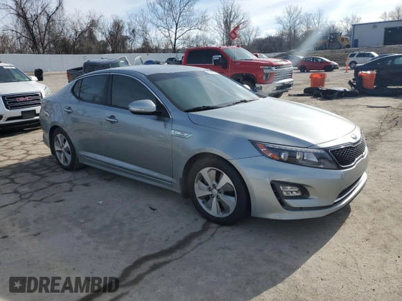 2016 Kia Optima Hybrid EX with VIN KNAGN4AD2G5098872, listed as a Copart auction lot 43930105 with 0 mi miles and Salvage Title. Bid and sale history available at carsss.com. Image 4.