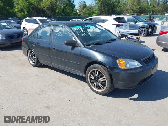 2003 Honda Civic LX with VIN 1HGES16583L035074, listed as a IAAI auction lot 42147321 with 175,364 mi miles. Bid and sale history available at carsss.com. Image 1.