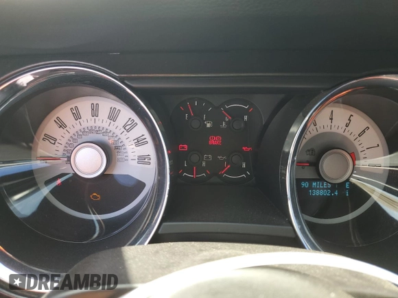 2012 Ford Mustang GT Premium with VIN 1ZVBP8CF3C5265034, listed as a Copart auction lot 47884345 with 138,802 mi miles and Salvage Title. Bid and sale history available at DreamBid. Image 9.