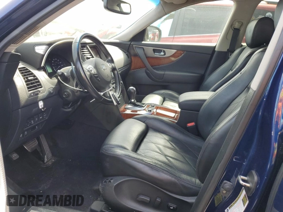 2013 Infiniti FX with VIN JN8BS1MW4DM100158, listed as a Copart auction lot 52123965 with 52,910 mi miles and Salvage Title. Bid and sale history available at DreamBid. Image 7.