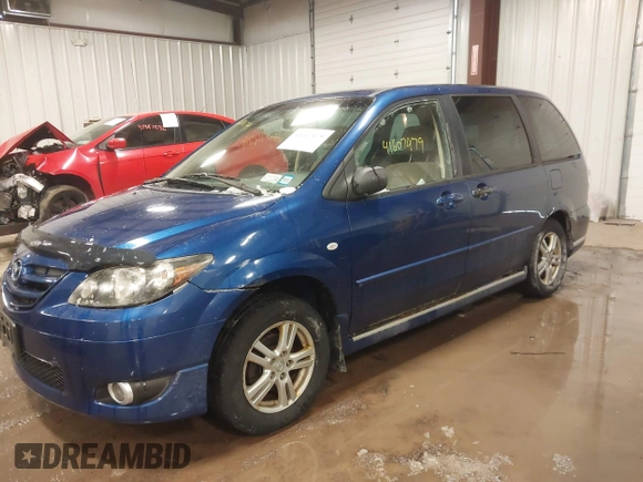 2004 Mazda MPV LX with VIN JM3LW28AX40521583, listed as a IAAI auction lot 41607479 with 178,952 mi miles and . Bid and sale history available at DreamBid. Image 2.