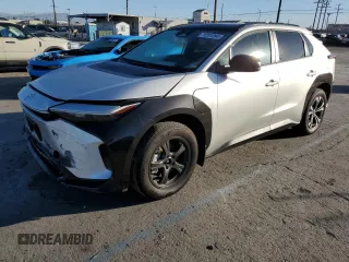 2023 Toyota bZ4X XLE with VIN JTMAAAAA8PA015784, listed as a Copart auction lot 48793435 with 21,387 mi miles and Salvage Title. Bid and sale history available at carsss.com. Image 1.