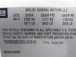 2012 Cadillac CTS Luxury с VIN 1G6DG5E57C0107018, выставлен на аукционе IAAI как лот 41554564 с пробегом 101 256 миль миль и . История ставок и продаж доступна на DreamBid. Изображение 9.