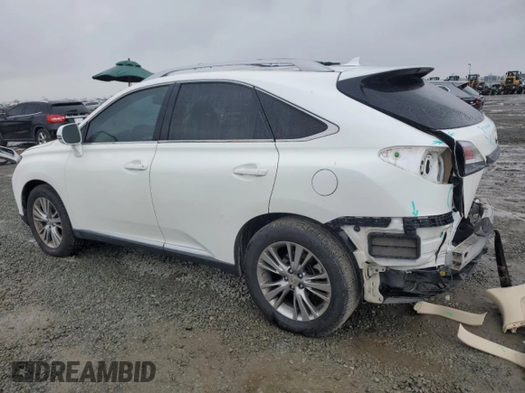 2013 Lexus RX 350 with VIN JTJZK1BA2D2008332, listed as a Copart auction lot 48825575 with 117,321 mi miles and Salvage Title. Bid and sale history available at DreamBid. Image 2.
