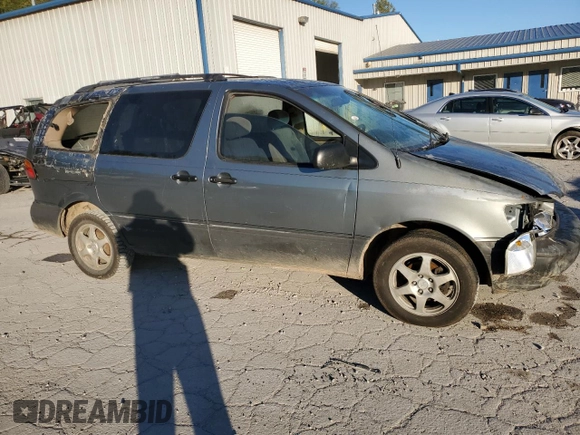 1999 Toyota Sienna LE with VIN 4T3ZF13C4XU137126, listed as a Copart auction lot 75205074 with 0 mi miles and Salvage Title. Bid and sale history available at carsss.com. Image 4.