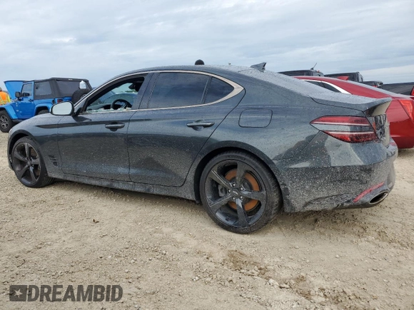 2022 Genesis G70 3.3T with VIN KMTG54TE1NU082076, listed as a Copart auction lot 74058634 with 0 mi miles and Non Repairable. Bid and sale history available at carsss.com. Image 2.