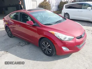 2012 Hyundai Elantra Limited with VIN KMHDH4AE6CU428708, listed as a IAAI auction lot 41658799 with 186,585 mi miles. Bid and sale history available at carsss.com. Image 1.