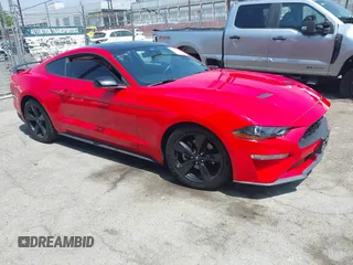 2021 Ford Mustang EcoBoost with VIN 1FA6P8TH3M5133758, listed as a IAAI auction lot 42455238 with 27,037 mi miles and . Bid and sale history available at DreamBid. Image 1.