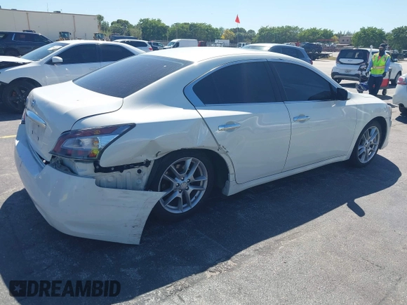 2014 Nissan Maxima SV with VIN 1N4AA5AP9EC457962, listed as a IAAI auction lot 41698090 with 94,451 mi miles and . Bid and sale history available at DreamBid. Image 4.