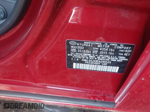 2023 Hyundai Sonata SEL z VIN KMHL64JA8PA290529, wystawiony jako IAAI lot #41760178 z przebiegiem 34 958 mil mil oraz . Historia ofert i sprzedaży dostępna na DreamBid. Obrazek 9.