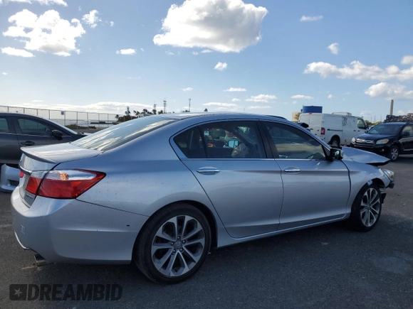 2015 Honda Accord Sport with VIN 1HGCR2F59FA087113, listed as a Copart auction lot 48676595 with 74,392 mi miles and Salvage Title. Bid and sale history available at DreamBid. Image 3.