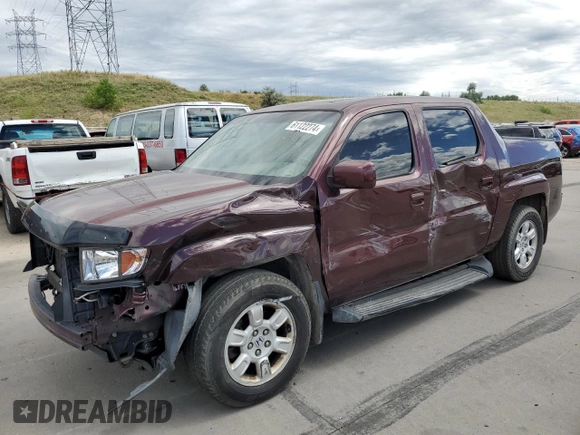 2007 Honda Ridgeline RTL w/Leather with VIN 2HJYK16587H534502, listed as a Copart auction lot 61122274 with 316,248 mi miles and Salvage Title. Bid and sale history available at carsss.com. Image 1.