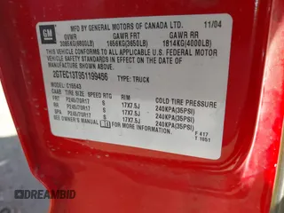 2005 GMC Sierra 1500 SLE z VIN 2GTEC13T951199456, wystawiony jako IAAI lot #41713285 z przebiegiem 219 386 mil mil oraz . Historia ofert i sprzedaży dostępna na DreamBid. Obrazek 9.