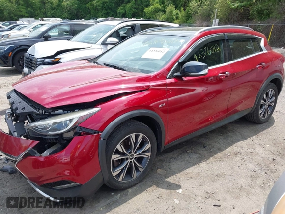 2017 Infiniti QX30 Premium with VIN SJKCH5CRXHA032082, listed as a IAAI auction lot 42376012 with 73,814 mi miles and . Bid and sale history available at DreamBid. Image 17.