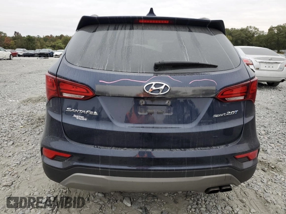 2017 Hyundai Santa Fe Sport 2.0T with VIN 5XYZU3LA4HG380905, listed as a Copart auction lot 78674694 with 93,434 mi miles and Salvage Title. Bid and sale history available at carsss.com. Image 6.