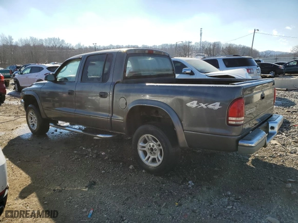 2003 Dodge Dakota SLT with VIN 1D7HG48N43S248434, listed as a Copart auction lot 89178255 with 192,856 mi miles and Salvage Title. Bid and sale history available at carsss.com. Image 2.