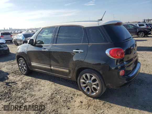 2014 FIAT 500L Lounge with VIN ZFBCFACH4EZ012452, listed as a Copart auction lot 83815124 with 63,341 mi miles and Salvage Title. Bid and sale history available at DreamBid. Image 2.