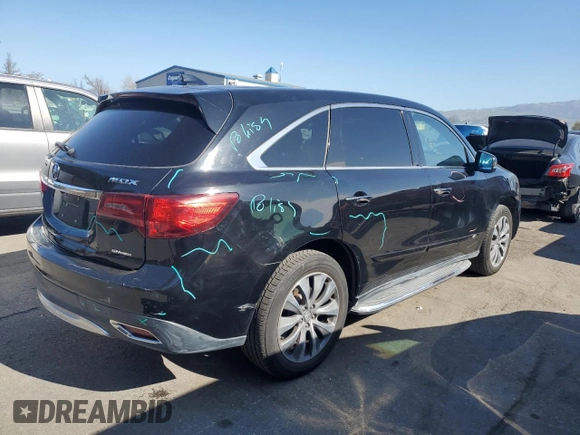 2016 Acura MDX w/Tech/Entertainment with VIN 5FRYD4H67GB028475, listed as a Copart auction lot 46524525 with 78,720 mi miles and Salvage Title. Bid and sale history available at carsss.com. Image 3.