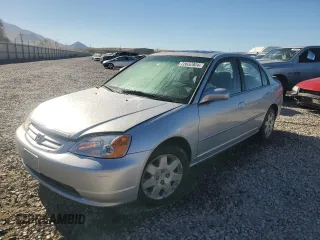 2001 Honda Civic EX with VIN 1HGES25701L024687, listed as a Copart auction lot 72632924 with 201,810 mi miles and Salvage Title. Bid and sale history available at carsss.com. Image 1.
