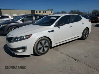 2012 Kia Optima Hybrid with VIN KNAGM4AD4C5035141, listed as a Copart auction lot 48813395 with 213,971 mi miles and Clean Title. Bid and sale history available at carsss.com. Image 1.