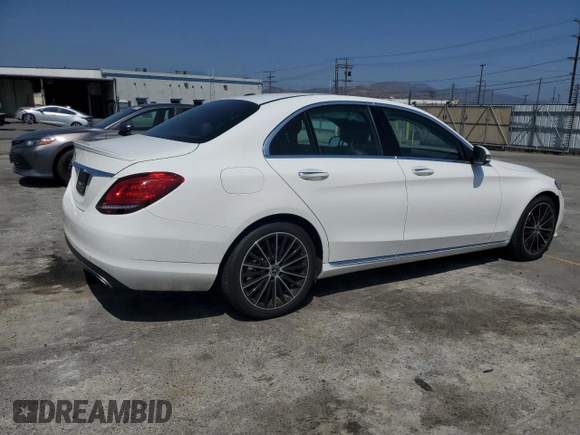 2019 Mercedes-Benz C 300 with VIN 55SWF8DB6KU296308, listed as a Copart auction lot 59987475 with 52,187 mi miles and Salvage title. Bid and sale history available at DreamBid. Image 3.