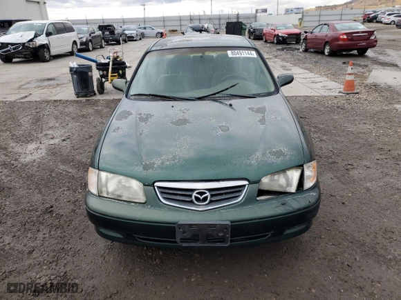 2001 Mazda 626 LX with VIN 1YVGF22C215245817, listed as a Copart auction lot 80491144 with 147,603 mi miles and Salvage Title. Bid and sale history available at carsss.com. Image 5.