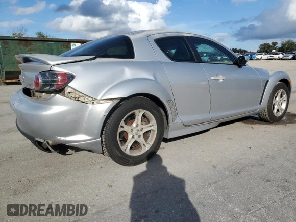 2004 Mazda RX-8 with VIN JM1FE17NX40122275, listed as a Copart auction lot 85448154 with 102,798 mi miles and Salvage Title. Bid and sale history available at DreamBid. Image 3.