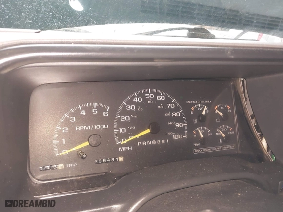 1997 Chevrolet Tahoe with VIN 1GNEK13R8VJ411512, listed as a IAAI auction lot 41583085 with 239,481 mi miles. Bid and sale history available at carsss.com. Image 7.