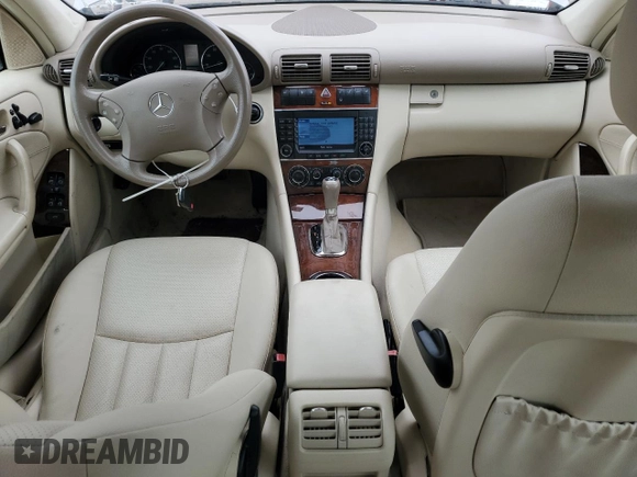 2006 Mercedes-Benz C 280 Luxury with VIN WDBRF92H46F774155, listed as a Copart auction lot 59687985 with 56,007 mi miles and Salvage title. Bid and sale history available at DreamBid. Image 8.