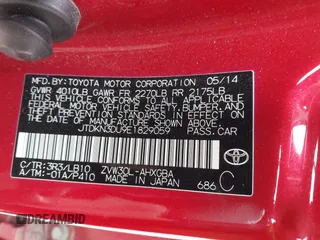 2014 Toyota Prius Four with VIN JTDKN3DU9E1829059, listed as a IAAI auction lot 42007022 with 71,854 mi miles. Bid and sale history available at carsss.com. Image 9.