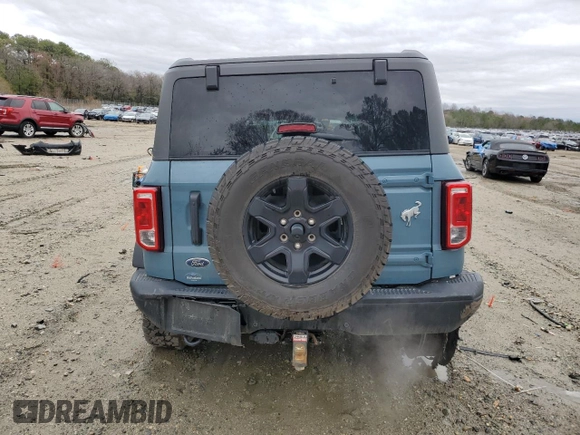 2022 Ford Bronco with VIN 1FMEE5BP0NLB66468, listed as a Copart auction lot 48975895 with 11,837 mi miles and Salvage Title. Bid and sale history available at carsss.com. Image 6.