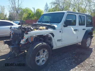 2022 Jeep Wrangler Unlimited Sport S with VIN 1C4HJXDG5NW254016, listed as a IAAI auction lot 42214730 with 42,003 mi miles and . Bid and sale history available at DreamBid. Image 19.