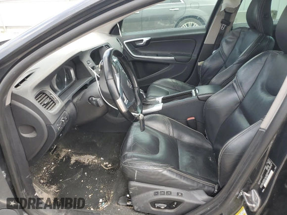 2014 Volvo S60 T6 with VIN YV1902FH9E2281527, listed as a Copart auction lot 60855454 with 0 mi miles and Salvage Title. Bid and sale history available at carsss.com. Image 7.