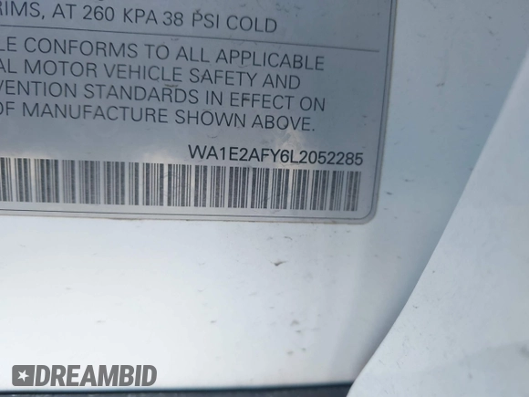 2020 Audi Q5 Premium Plus с VIN WA1E2AFY6L2052285, выставлен на аукционе IAAI как лот 41321778 с пробегом 34 985 миль миль и . История ставок и продаж доступна на DreamBid. Изображение 9.