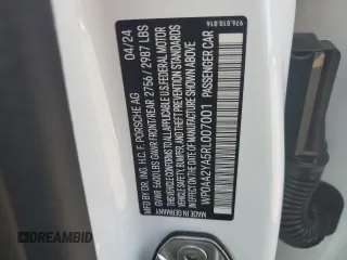 2024 Porsche Panamera с VIN WP0AA2YA5RL007001, выставлен на аукционе Copart как лот 69163194 с пробегом Не указан миль и Списание • Salvage title. История ставок и продаж доступна на DreamBid. Изображение 14.