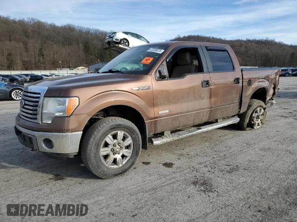 2012 Ford F-150 XL with VIN 1FTFW1ET3CFC00843, listed as a Copart auction lot 47220675 with 163,294 mi miles and Salvage Title. Bid and sale history available at carsss.com. Image 1.