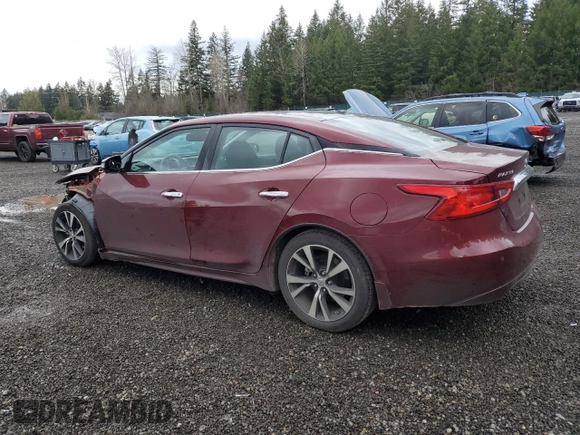 2018 Nissan Maxima Platinum z VIN 1N4AA6AP2JC396129, wystawiony jako Copart lot #48808905 z przebiegiem 33 517 mil mil oraz Szkoda całkowita • Salvage title. Historia ofert i sprzedaży dostępna na DreamBid. Obrazek 2.