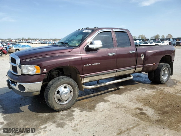 2005 Dodge Ram 3500 SLT with VIN 3D7MS48C15G701608, listed as a Copart auction lot 51265685 with 277,237 mi miles and Salvage Title. Bid and sale history available at carsss.com. Image 1.