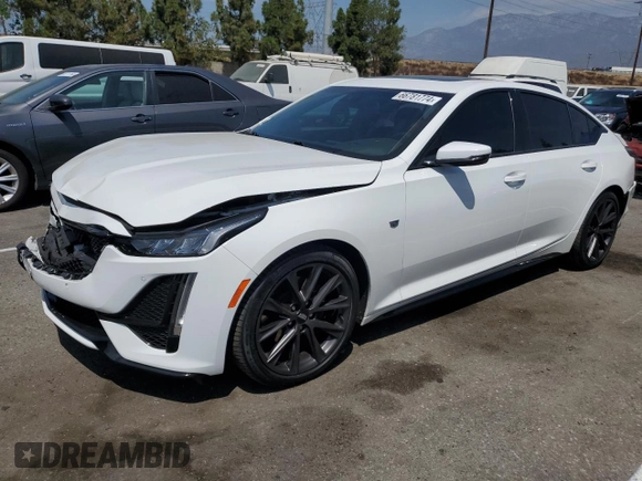 2022 Cadillac CT5 Sport with VIN 1G6DP5RK1N0114209, listed as a Copart auction lot 66781774 with 30,674 mi miles and Salvage Title. Bid and sale history available at DreamBid. Image 1.