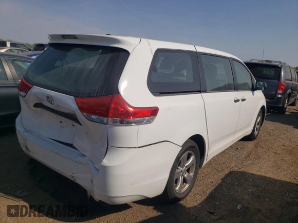 2013 Toyota Sienna L with VIN 5TDZK3DC7DS330924, listed as a Copart auction lot 75035774 with 153,550 mi miles and Salvage Title. Bid and sale history available at carsss.com. Image 3.