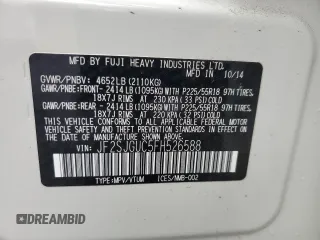 2015 Subaru Forester XT Touring с VIN JF2SJGUC5FH526588, выставлен на аукционе Copart как лот 62583825 с пробегом Не указан миль и Списание • Salvage title. История ставок и продаж доступна на DreamBid. Изображение 13.