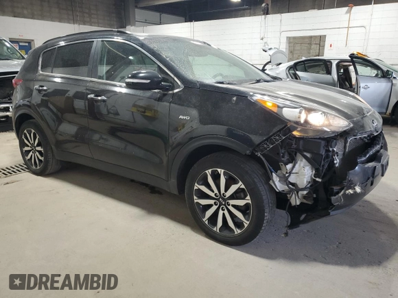 2018 Kia Sportage EX with VIN KNDPNCAC5J7425152, listed as a Copart auction lot 52744565 with 162,575 mi miles and Salvage Title. Bid and sale history available at carsss.com. Image 4.