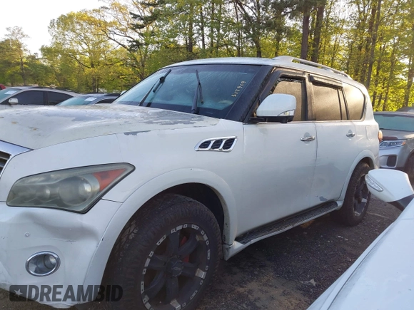2012 Infiniti QX56 7-passenger with VIN JN8AZ2NF8C9517909, listed as a IAAI auction lot 41982636 with 186,422 mi miles and . Bid and sale history available at DreamBid. Image 14.