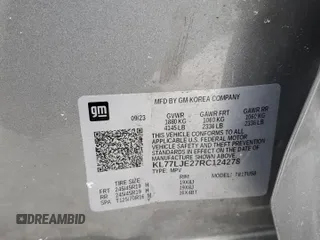 2024 Chevrolet Trax 2RS with VIN KL77LJE27RC124278, listed as a Copart auction lot 44200785 with 6,365 mi miles and Non Repairable. Bid and sale history available at DreamBid. Image 13.