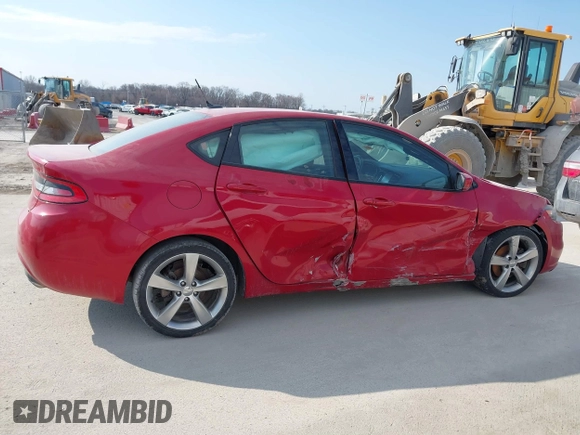 2014 Dodge Dart GT with VIN 1C3CDFEB1ED701407, listed as a IAAI auction lot 41705509 with 201,553 mi miles. Bid and sale history available at carsss.com. Image 13.