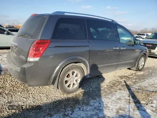 2007 Nissan Quest with VIN 5N1BV28U47N138114, listed as a Copart auction lot 42026275 with 83,544 mi miles and Salvage Title. Bid and sale history available at carsss.com. Image 3.